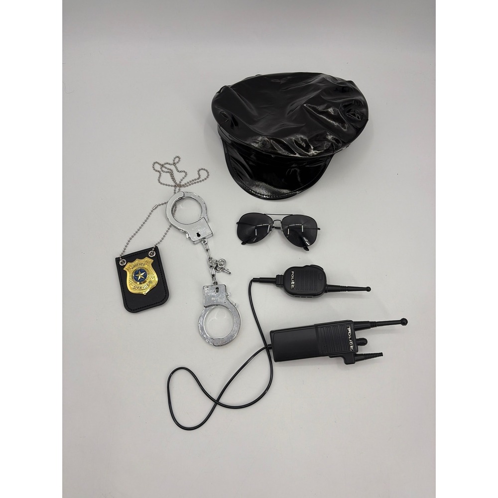 Spooktacular Creations Police Costume Accessories Deluxe Set 21170 Black Hat Kit